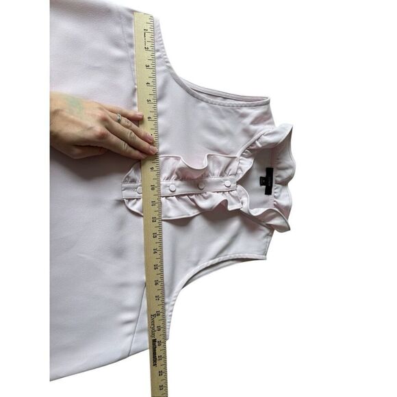 J Crew Ruffled Sleeveless Top Blouse  size M Light Pink - Picture 4 of 7